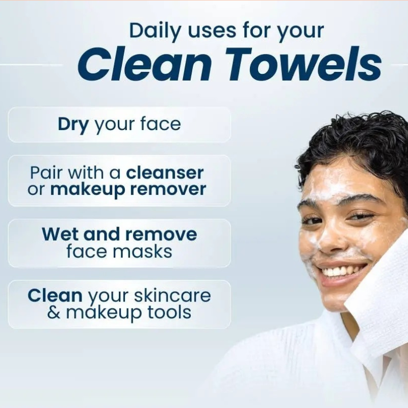 Boobreeze™ Clean Towels – Soft, Hygienic Face Towels for Skincare