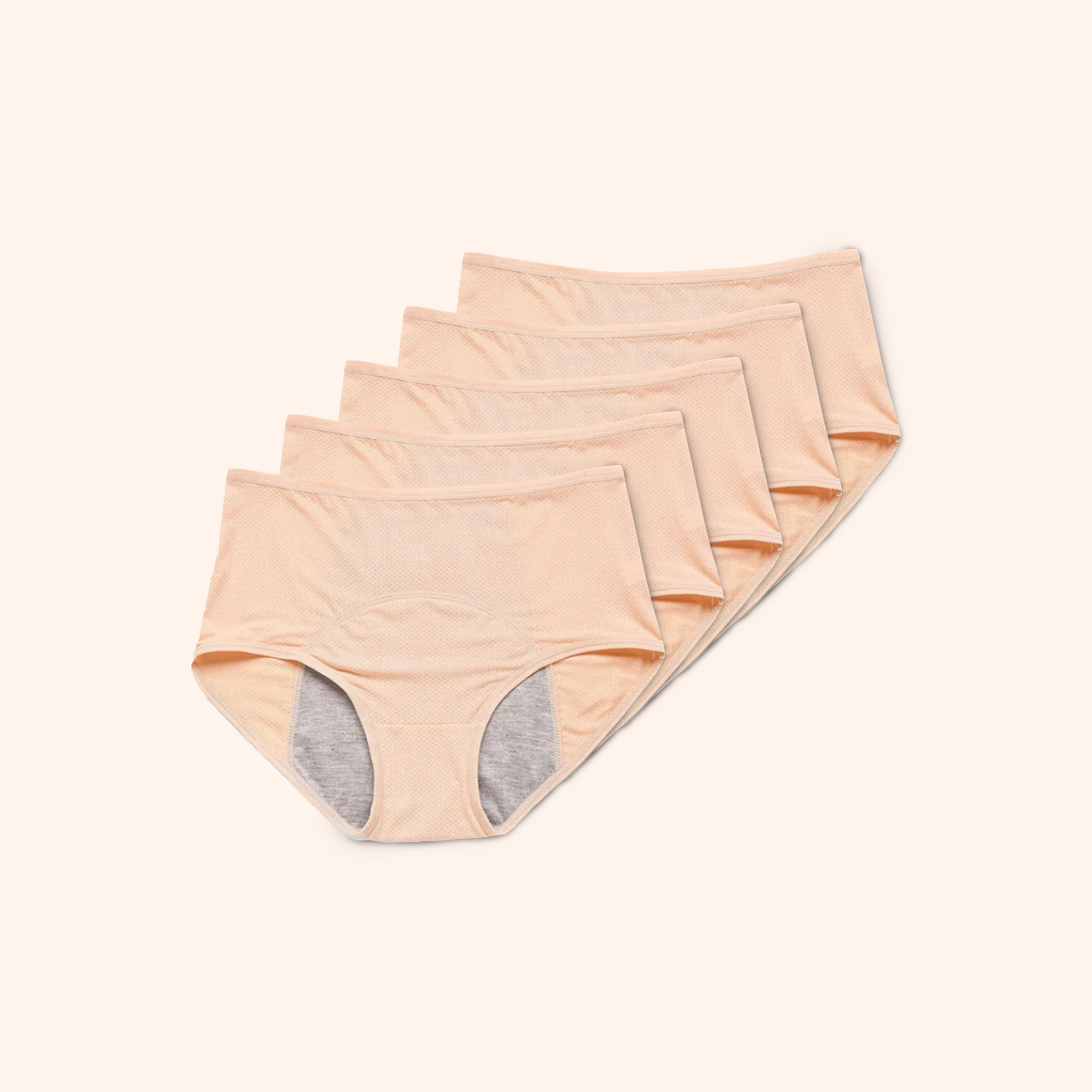 Leak-Proof Bamboo Underwear – Soft & Invisible (Beige)