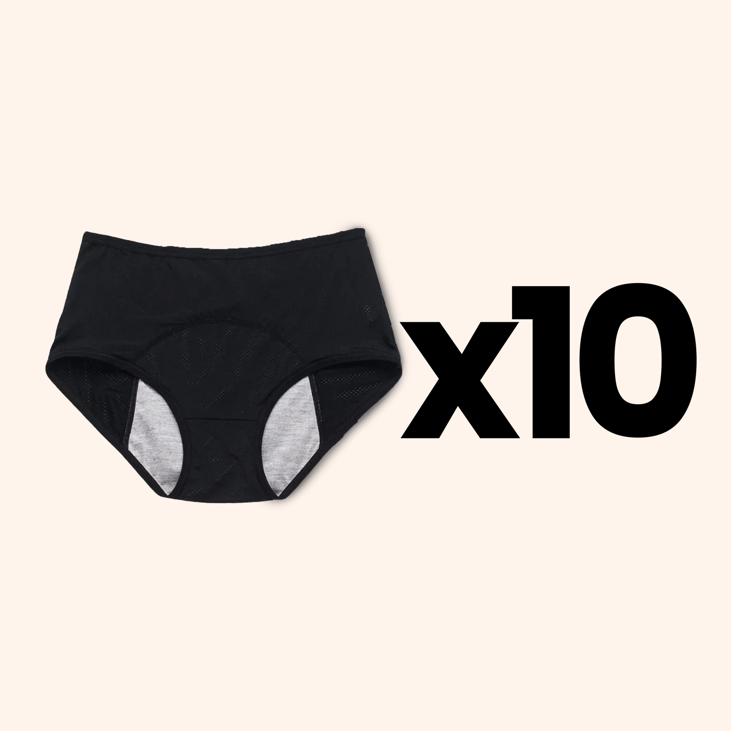 Absorbent Menstrual Underwear for Confidence and Comfort (Black)