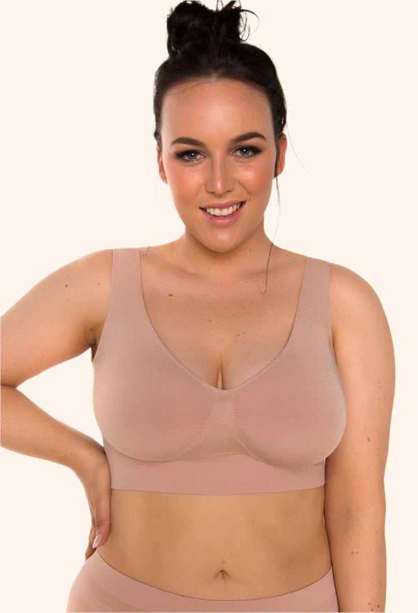 Boobreeze™ Bamboo Sleep Bra – Ultra-Light, Seamless & Pure Soft Comfort