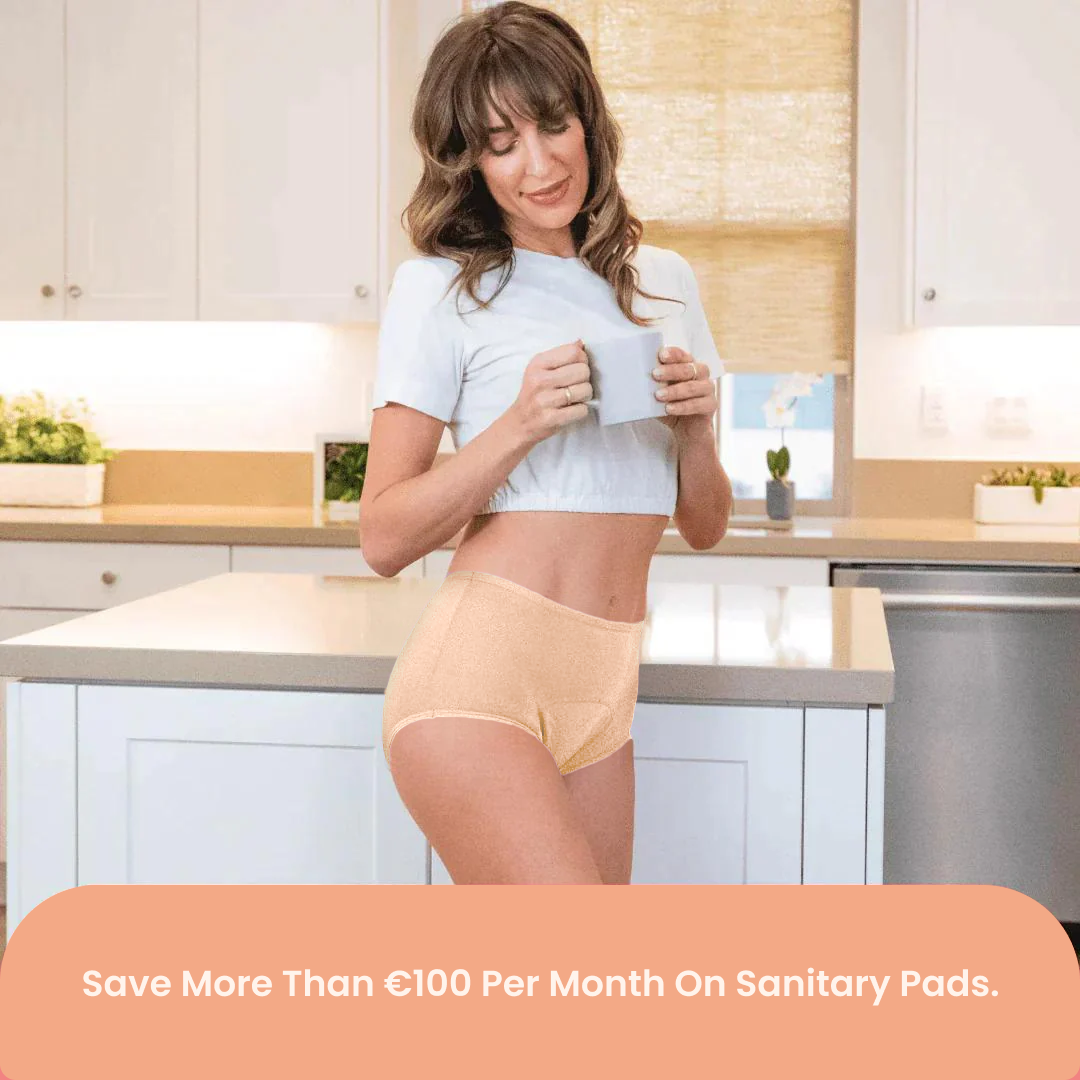 Leak-Proof Bamboo Underwear – Soft & Invisible (Beige)