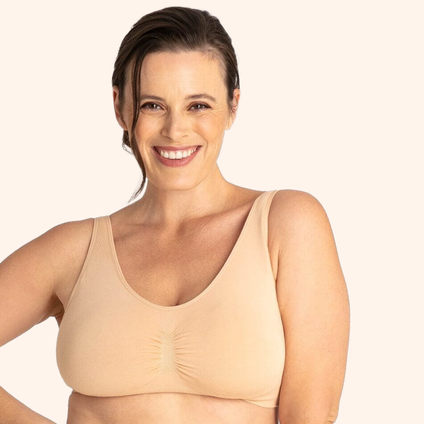 Boobreeze™ Seamless Bamboo Comfort Bra – Wireless, Shaped & Breathable Design
