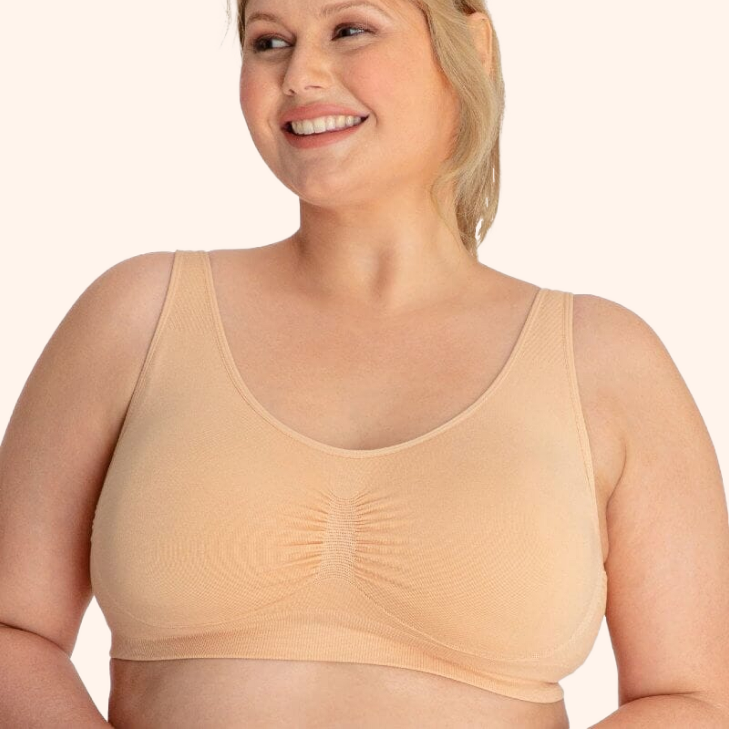 Boobreeze™ Seamless Bamboo Comfort Bra – Wireless, Shaped & Breathable Design