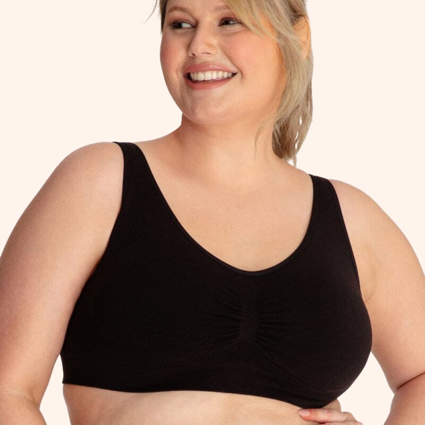 Boobreeze™ Seamless Bamboo Comfort Bra – Wireless, Shaped & Breathable Design
