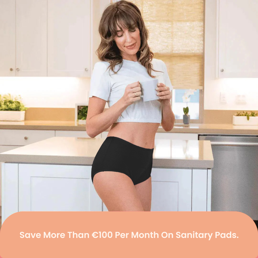 Absorbent Menstrual Underwear for Confidence and Comfort (Black)