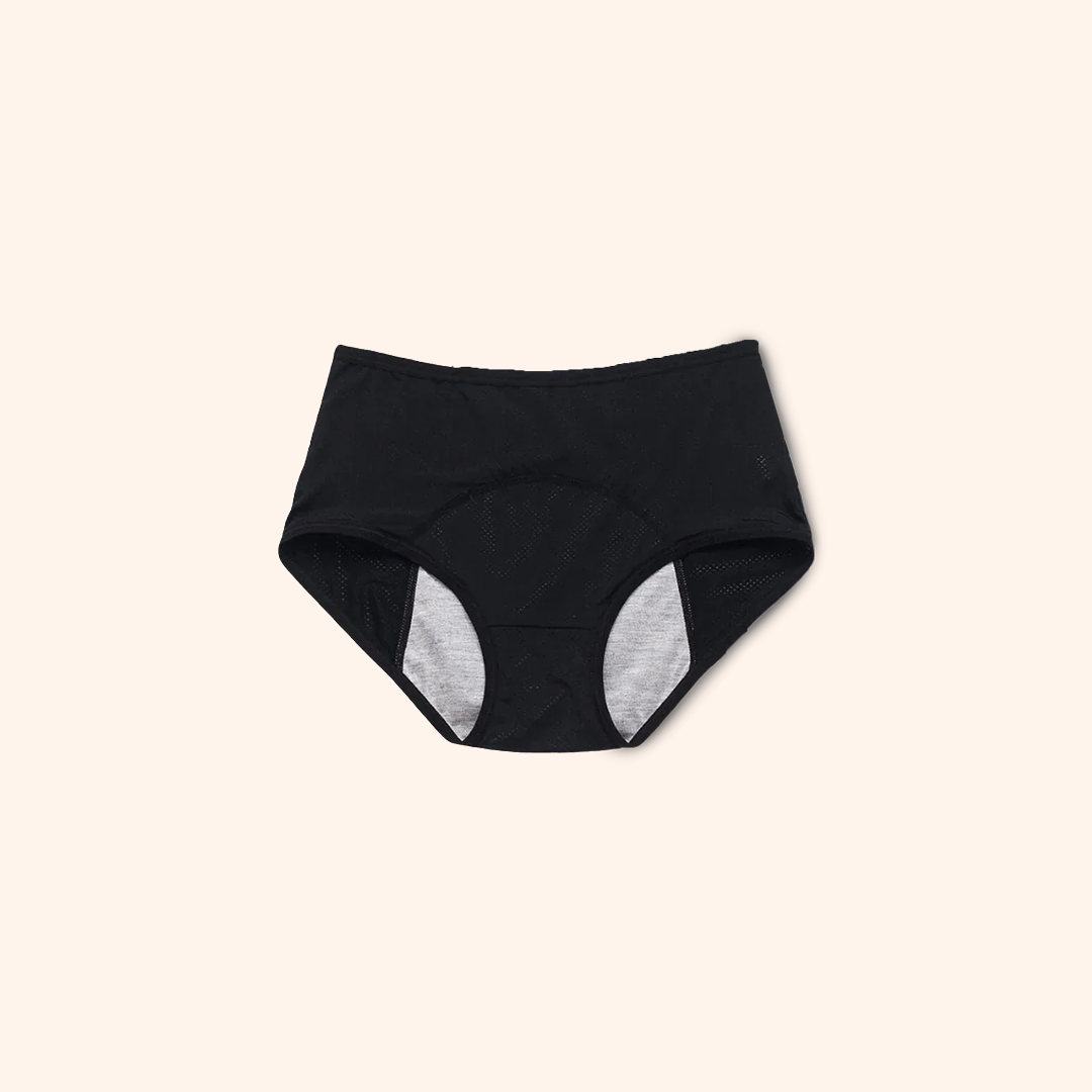Absorbent Menstrual Underwear for Confidence and Comfort (Black)