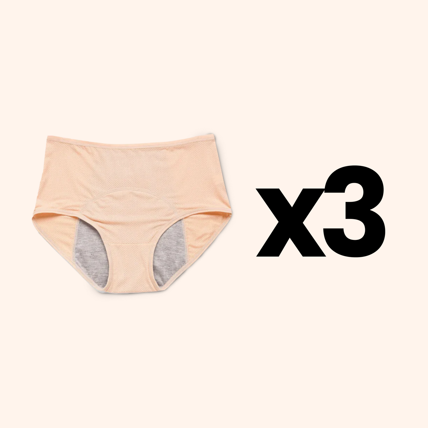 Leak-Proof Bamboo Underwear – Soft & Invisible (Beige)