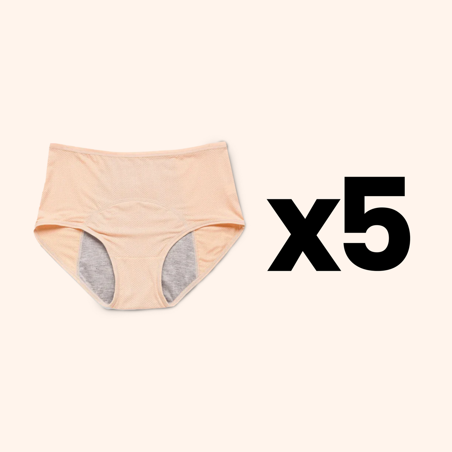 Leak-Proof Bamboo Underwear – Soft & Invisible (Beige)