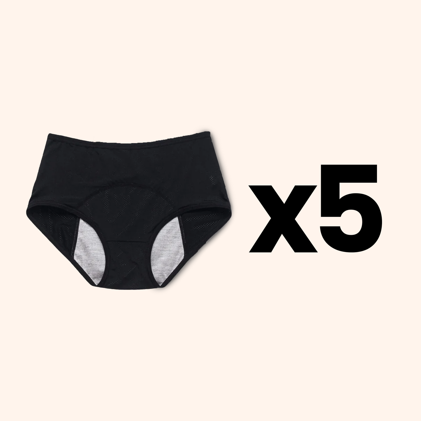 Absorbent Menstrual Underwear for Confidence and Comfort (Black)