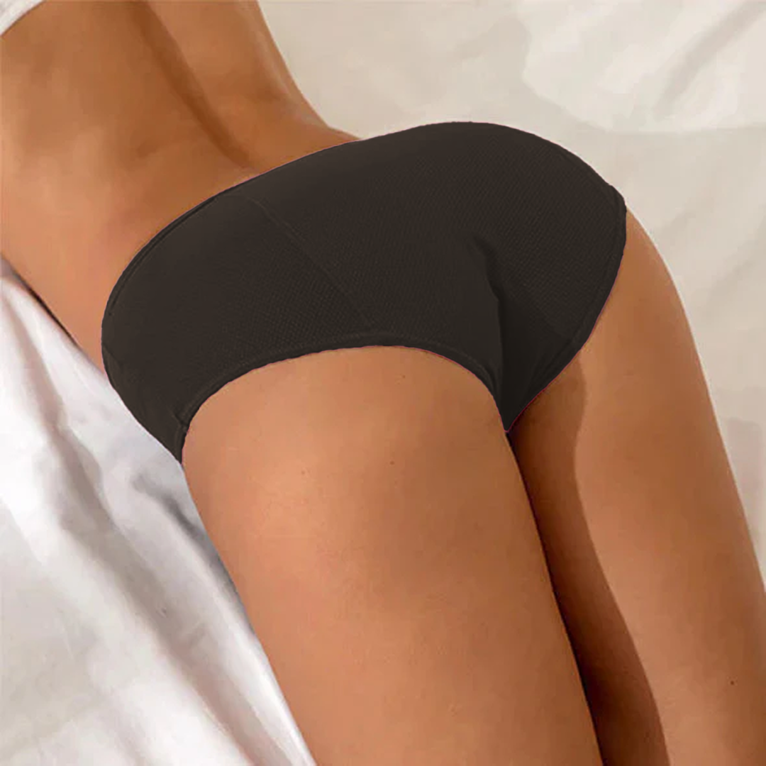 Absorbent Menstrual Underwear for Confidence and Comfort (Black)