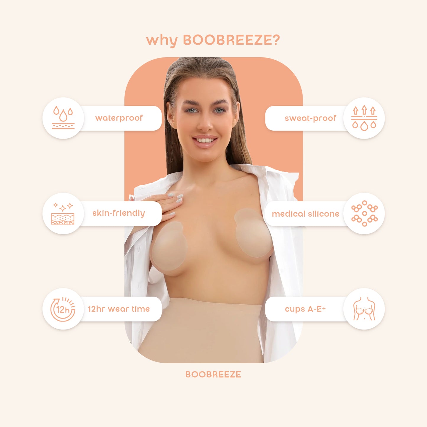Boobreeze™ Lifting Nipple Covers – Adhesive & Invisible