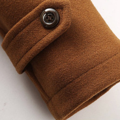 Boobreeze™ Premium Woolen Double-Collar Coat