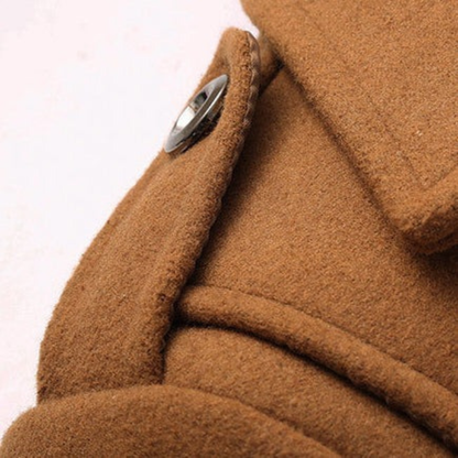 Boobreeze™ Premium Woolen Double-Collar Coat