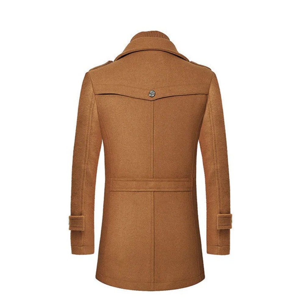Boobreeze™ Premium Woolen Double-Collar Coat