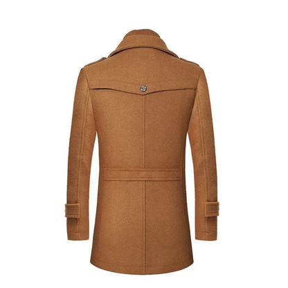 Boobreeze™ Premium Woolen Double-Collar Coat