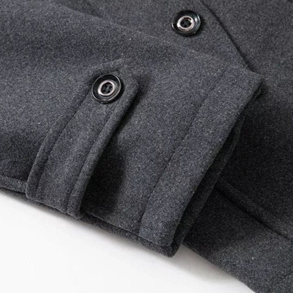 Boobreeze™ Premium Woolen Double-Collar Coat
