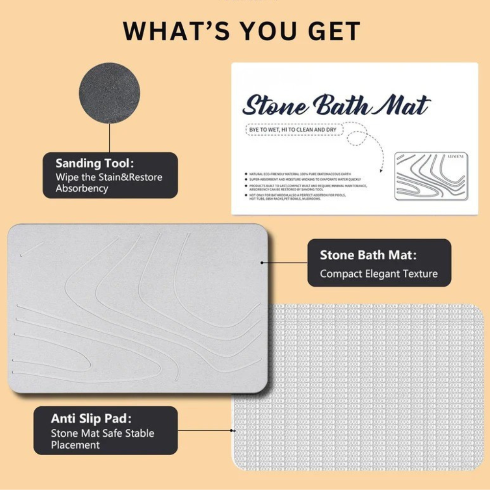 Boobreeze™ Stone Bath Mat