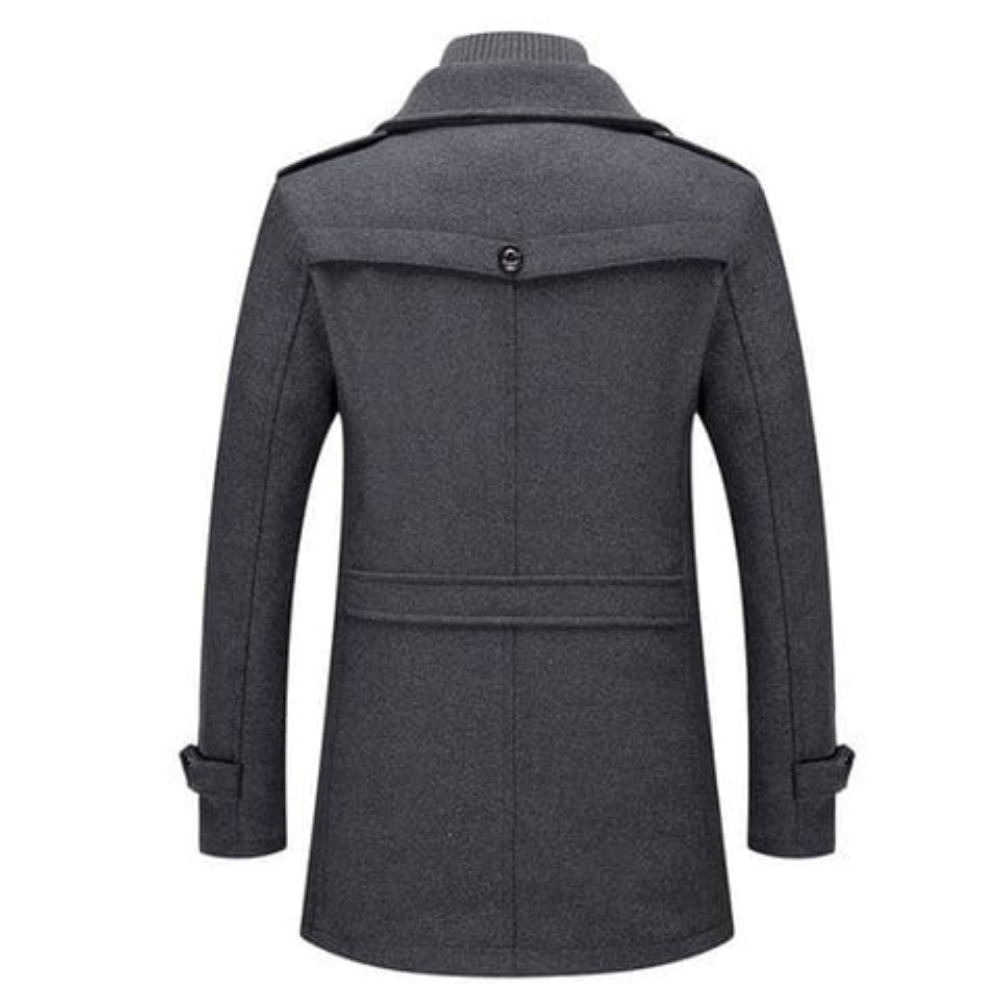 Boobreeze™ Premium Woolen Double-Collar Coat