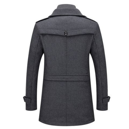 Boobreeze™ Premium Woolen Double-Collar Coat
