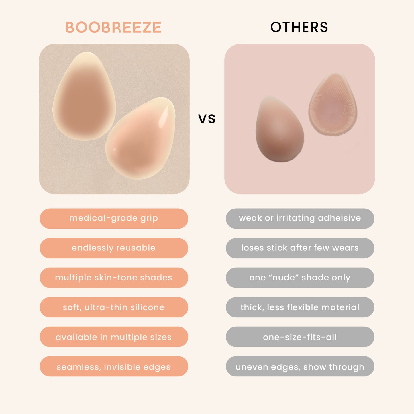 Boobreeze™ Teardrop & Triangle Nipple Covers