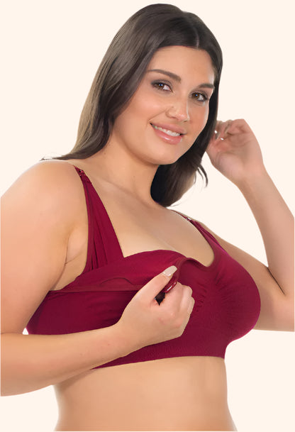 Bamboo Nursing Bra – Wireless, Clip-Down, and Ultra-Soft for Sensitive Skin